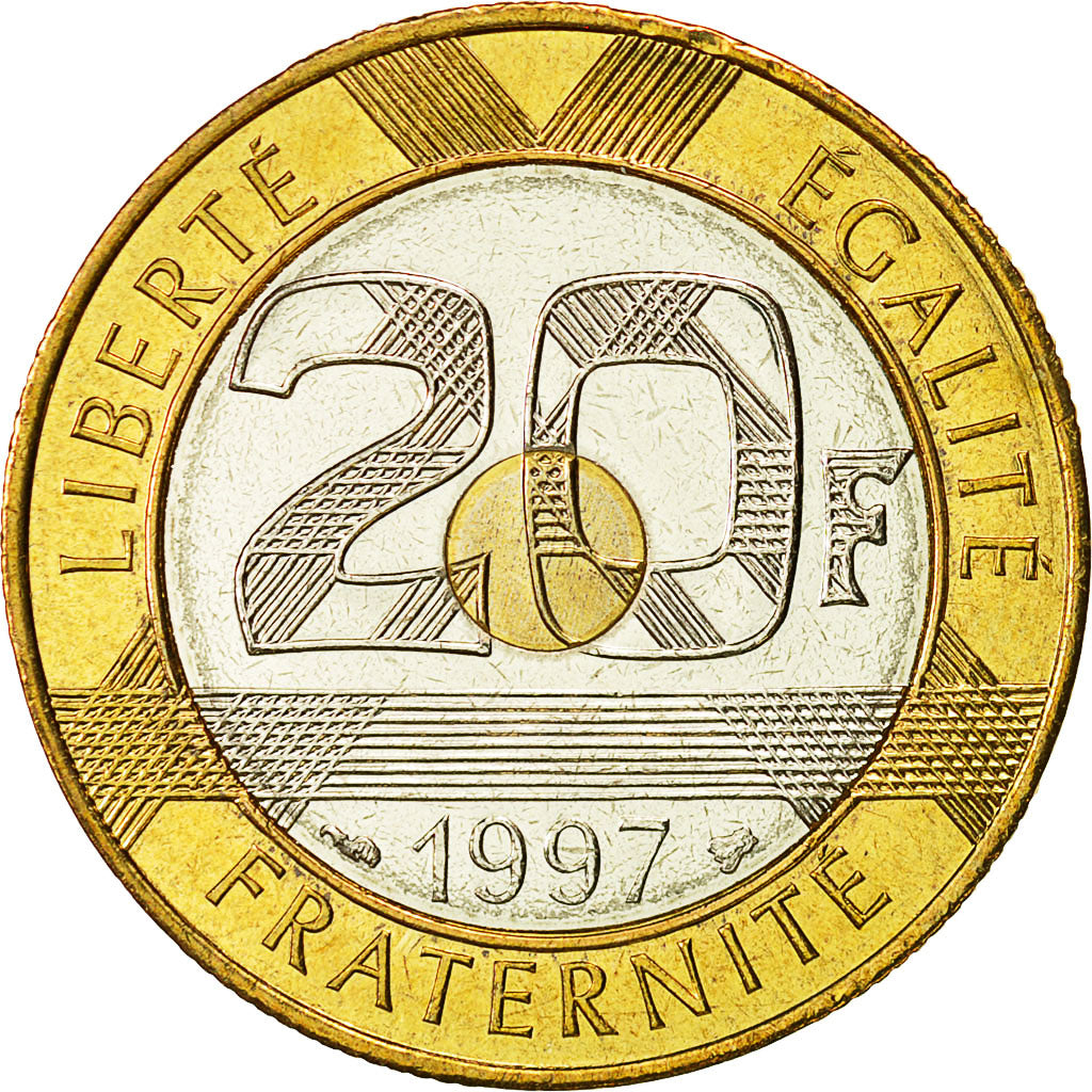 Coin, France, Mont Saint Michel, 20 Francs, 1997, Paris, MS(65-70)