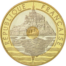 France, Mont Saint Michel, 20 Francs, 2000, Paris, MS(65-70), Tri-Metallic