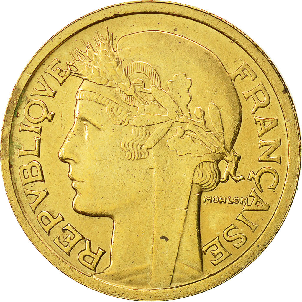 Coin, France, Morlon, 2 Francs, 1934, Paris, AU(50-53), Aluminum-Bronze, KM:886
