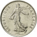Francia, Semeuse, 5 Francs, 1989, Paris, MBC+, Níquel recubierto de cobre -