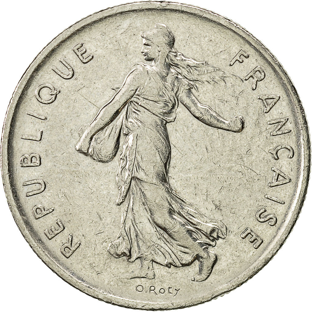 Coin, France, Semeuse, 5 Francs, 1992, Paris, AU(50-53), Nickel Clad