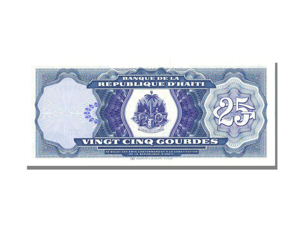 Banknote, Haiti, 25 Gourdes, 1993, KM:262a, UNC(65-70)