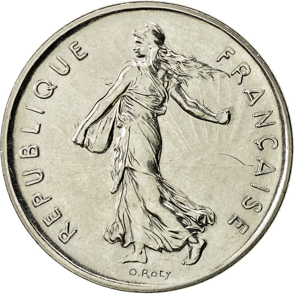 Coin, France, Semeuse, 5 Francs, 1994, Paris, AU(55-58), Nickel Clad