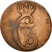 Moneta, Danimarca, Christian VII, 1/2 Skilling, 1771, Altona, MB+, Rame