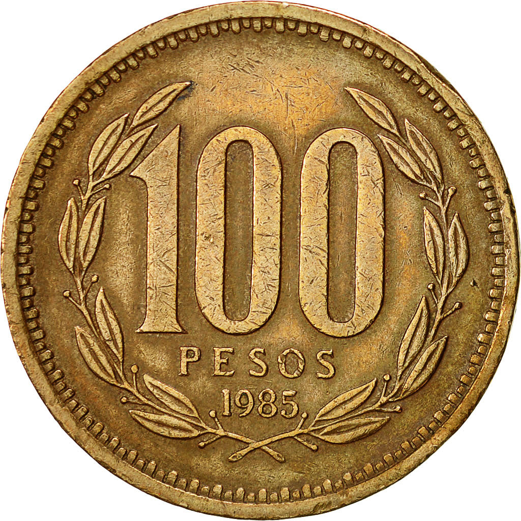 Monnaie, Chile, 100 Pesos, 1985, Santiago, TTB, Aluminum-Bronze, KM:226.1