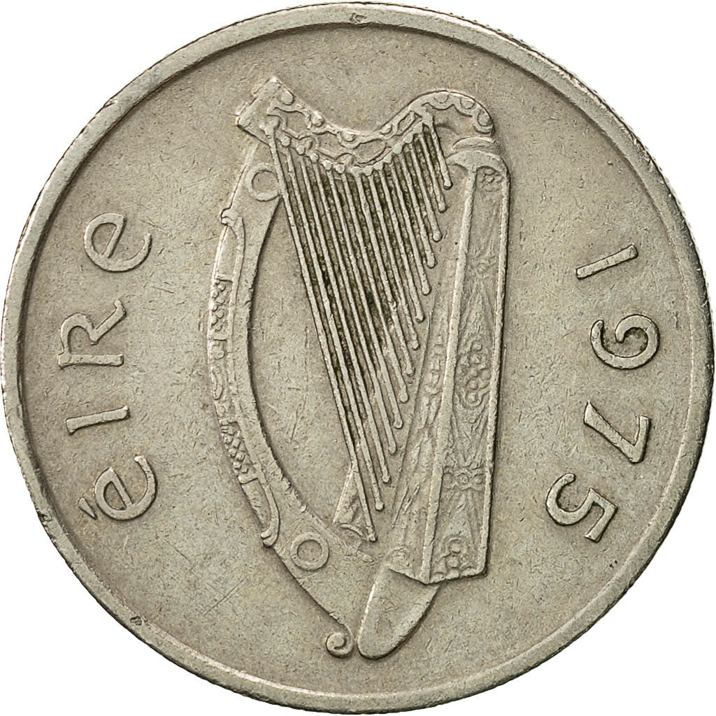 Moneda, REPÚBLICA DE IRLANDA, 5 Pence, 1975, MBC, Cobre - níquel, KM:22