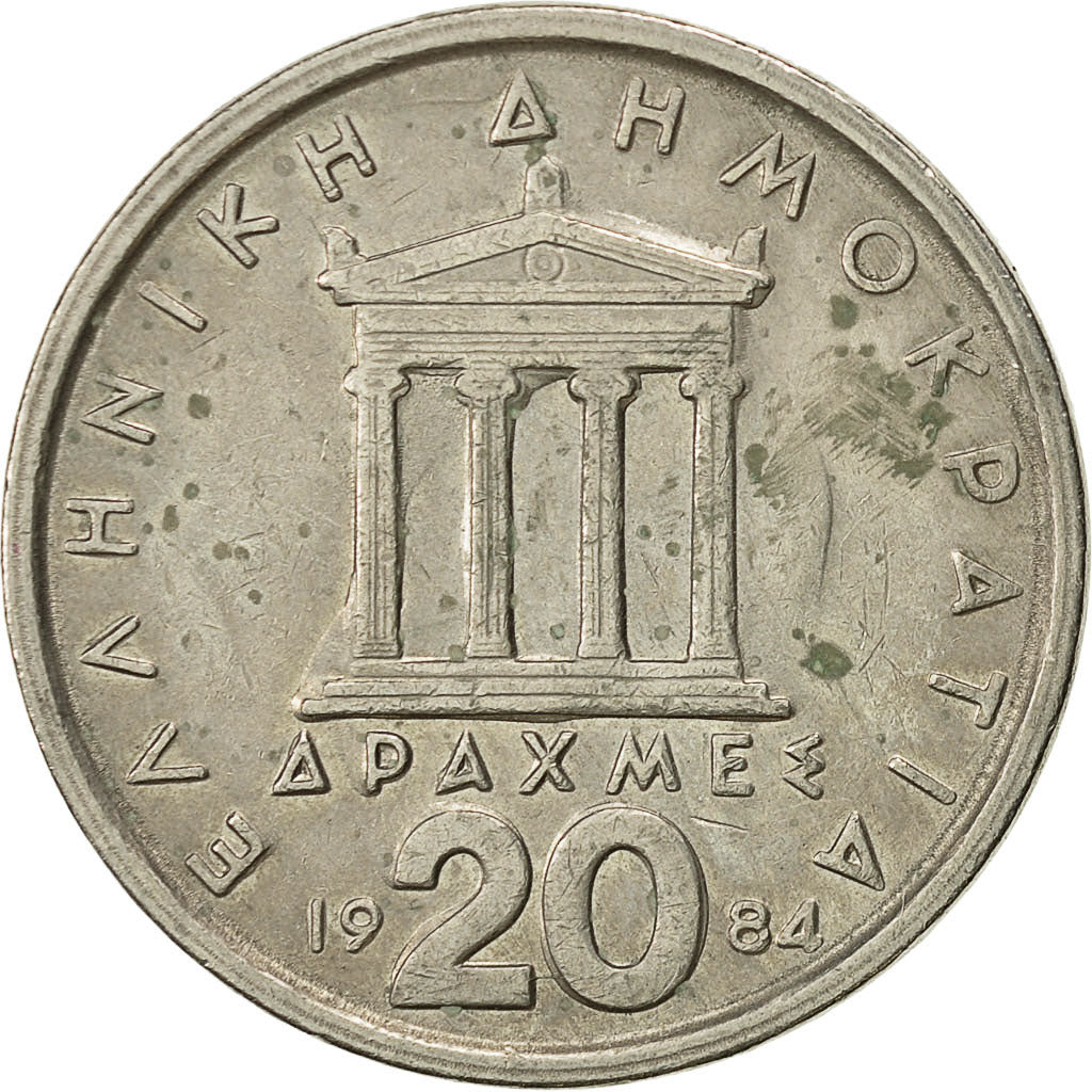 Munten, Griekenland, 20 Drachmes, 1984, FR+, Copper-nickel, KM:133