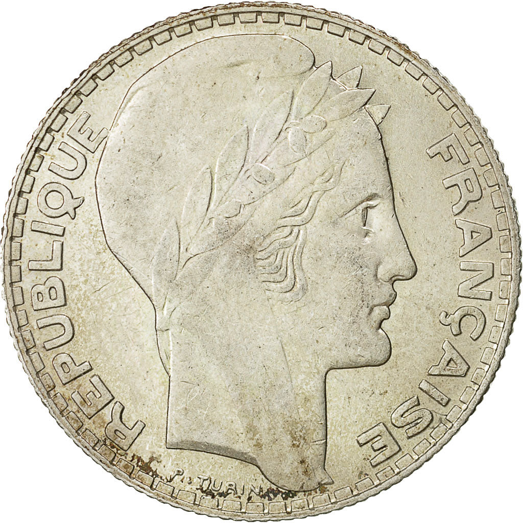 Coin, France, Turin, 10 Francs, 1939, Paris, EF(40-45), Silver, KM:878