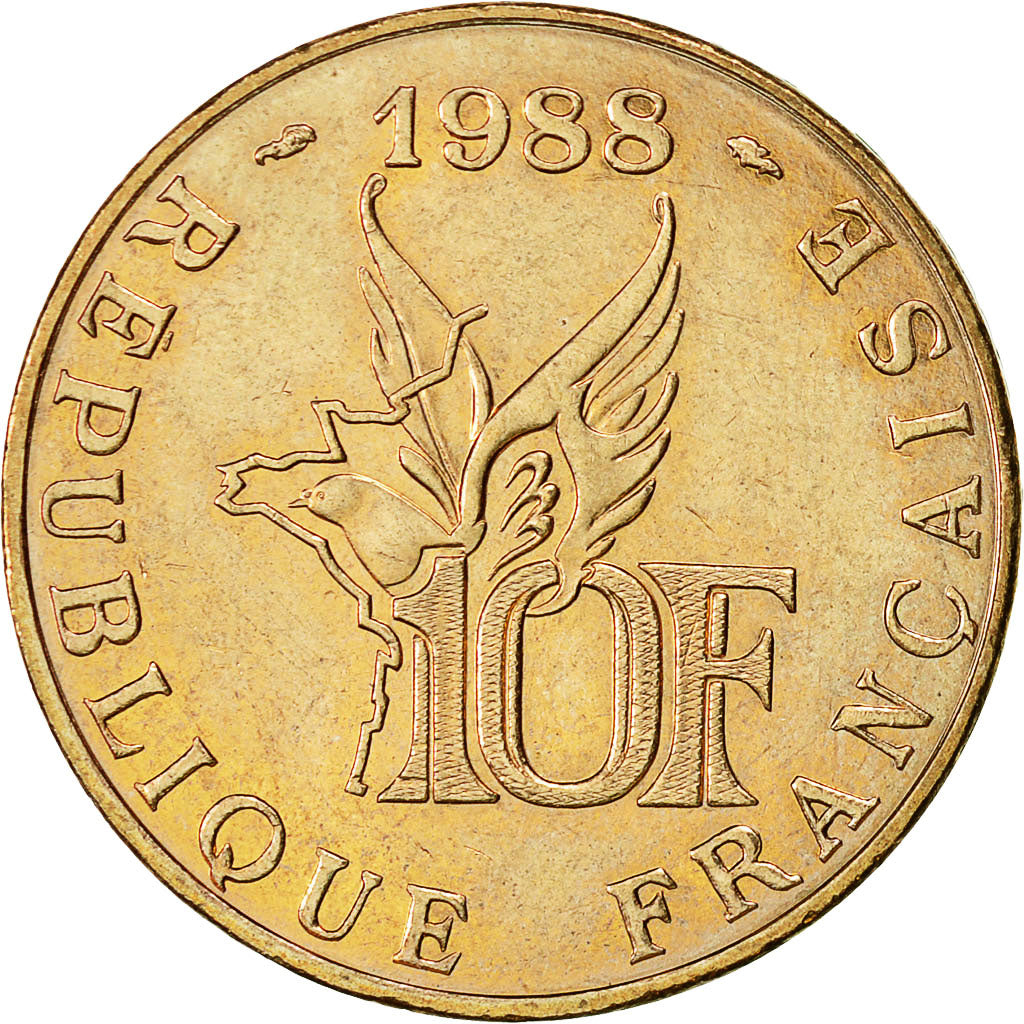 Monnaie, France, Roland Garros, 10 Francs, 1988, Paris, TTB+, Aluminum-Bronze