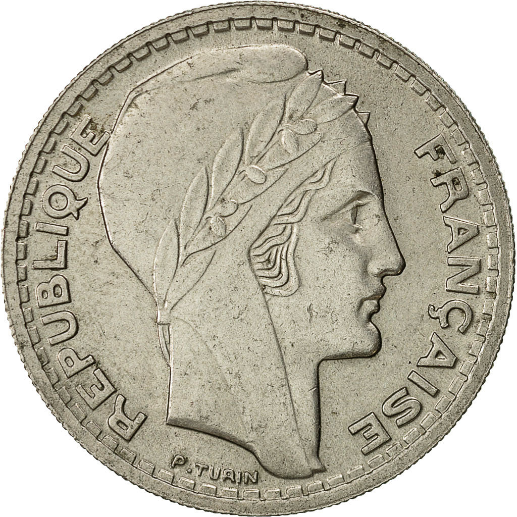 Moneda, Francia, Turin, 10 Francs, 1946, Paris, MBC+, Cobre - níquel, KM:908.1