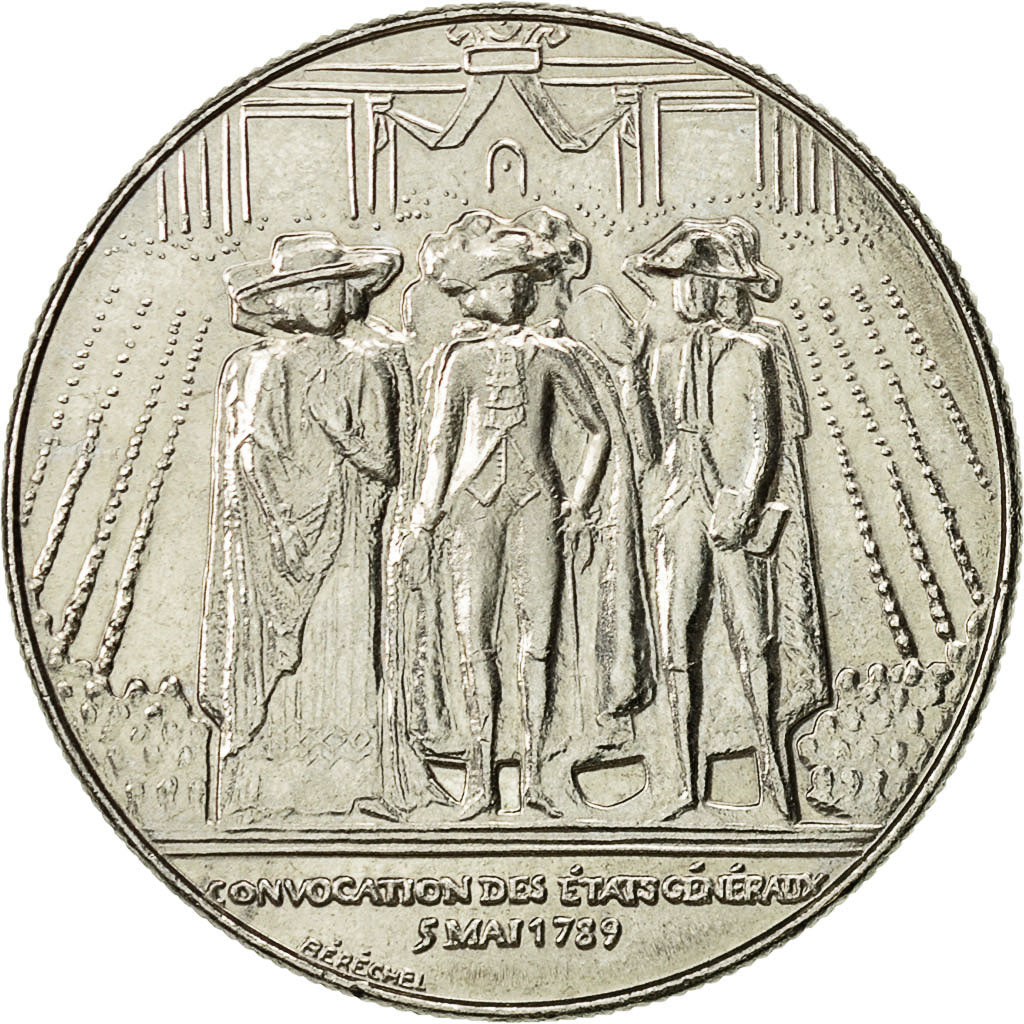 Coin, France, États généraux, Franc, 1989, Paris, AU(55-58), Nickel, KM:967