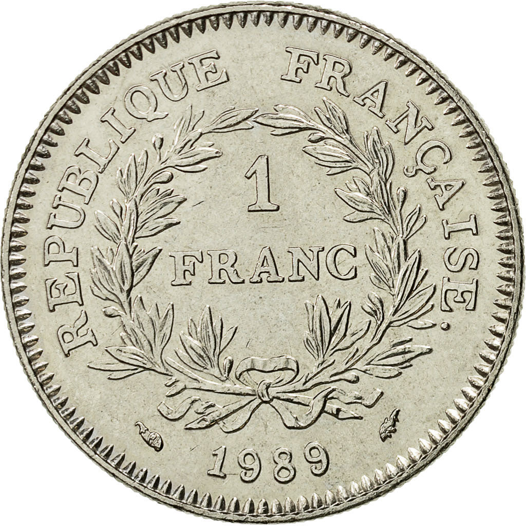 Coin, France, États généraux, Franc, 1989, Paris, AU(55-58), Nickel, KM:967