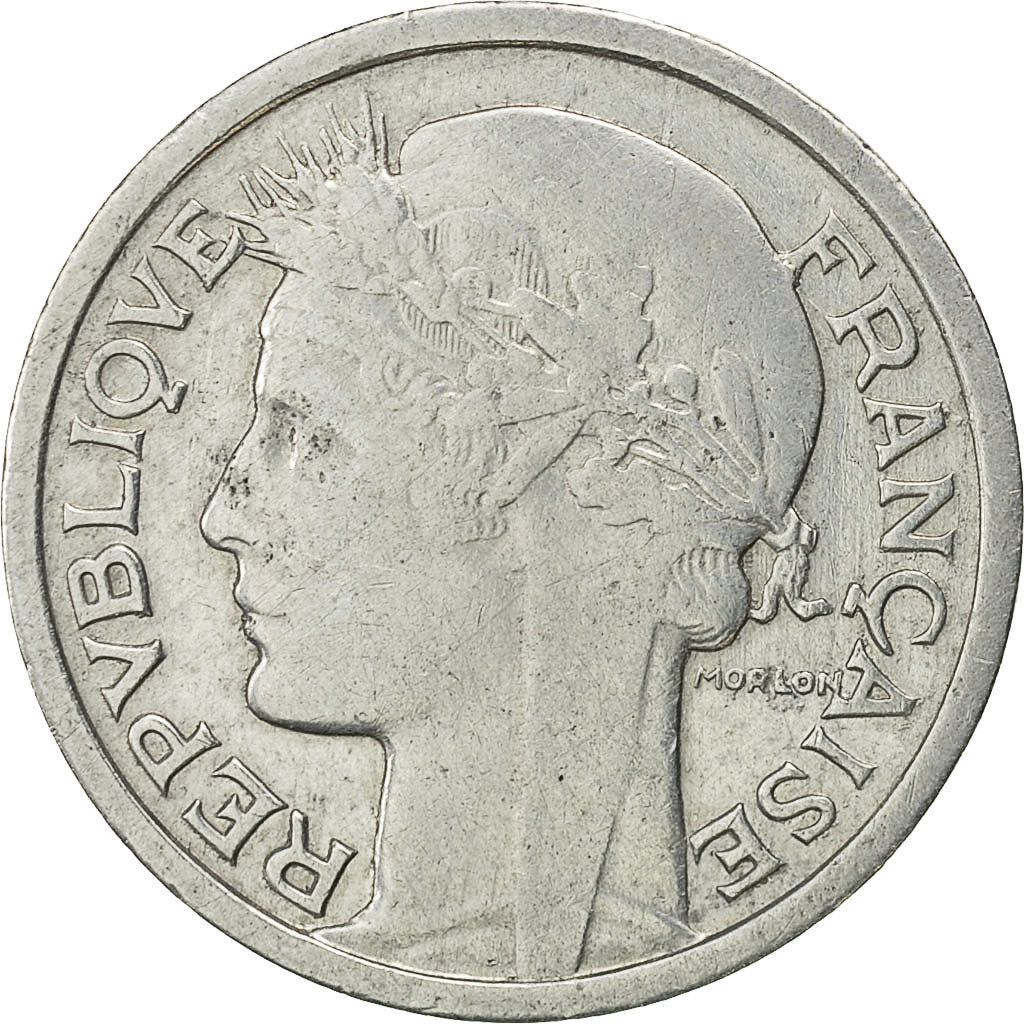 Coin, France, Morlon, Franc, 1943, Paris, EF(40-45), Aluminum, KM:885a.1