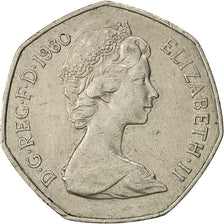 Coin, Great Britain, Elizabeth II, 50 New Pence, 1980, EF(40-45), Copper-nickel