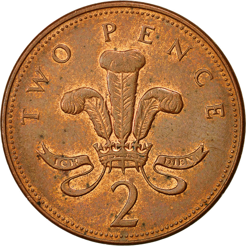 Coin, Great Britain, Elizabeth II, 2 Pence, 1997, EF(40-45), Copper Plated