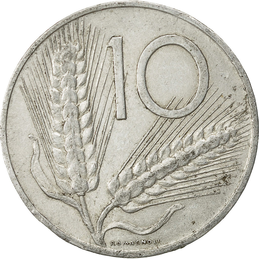 Monnaie, Italie, 10 Lire, 1955, Rome, TB+, Aluminium, KM:93