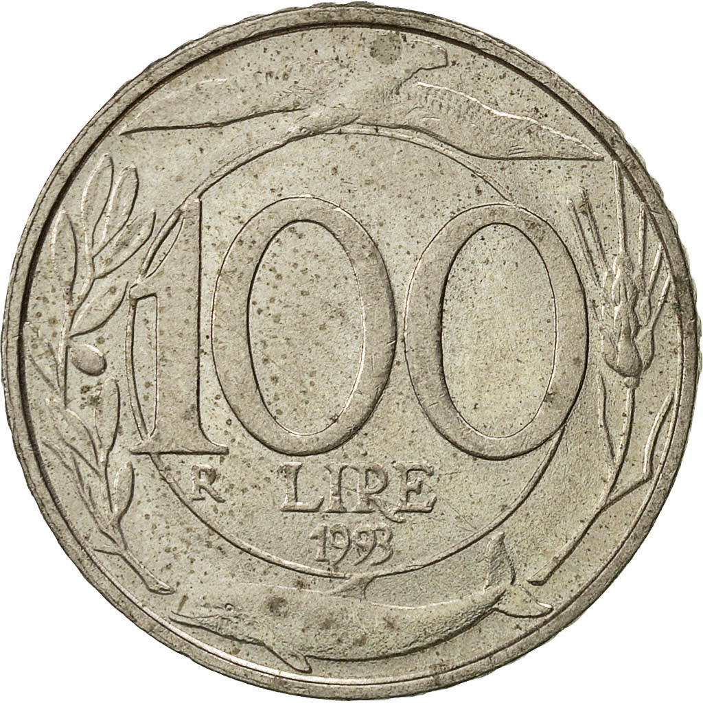 Moneda, Italia, 100 Lire, 1993, Rome, BC+, Cobre - níquel, KM:159
