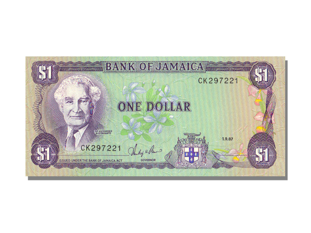 Jamaica, 1 Dollar, 1987, 1987-09-01, UNC(65-70)