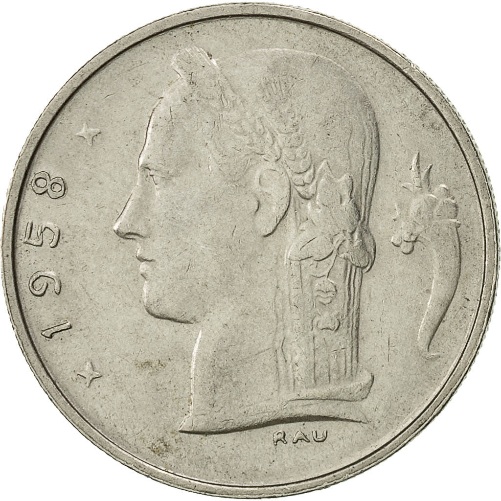 Coin, Belgium, Franc, 1958, AU(50-53), Copper-nickel, KM:143.1