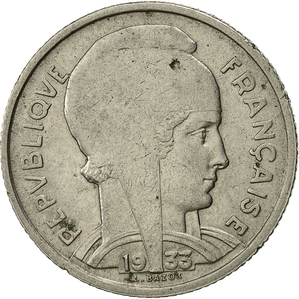 Monnaie, France, Bazor, 5 Francs, 1933, Paris, TTB, Nickel, KM:887