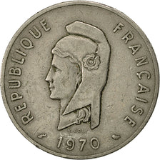 FRENCH AFARS & ISSAS, 100 Francs, 1970, Paris, EF(40-45), Copper-nickel, KM:19