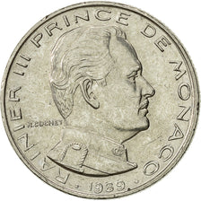 Monaco, Rainier III, 1/2 Franc, 1989, AU(55-58), Nickel, KM:145