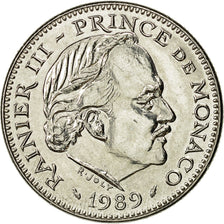 Münze, Monaco, Rainier III, 5 Francs, 1989, VZ, Copper-nickel, KM:150
