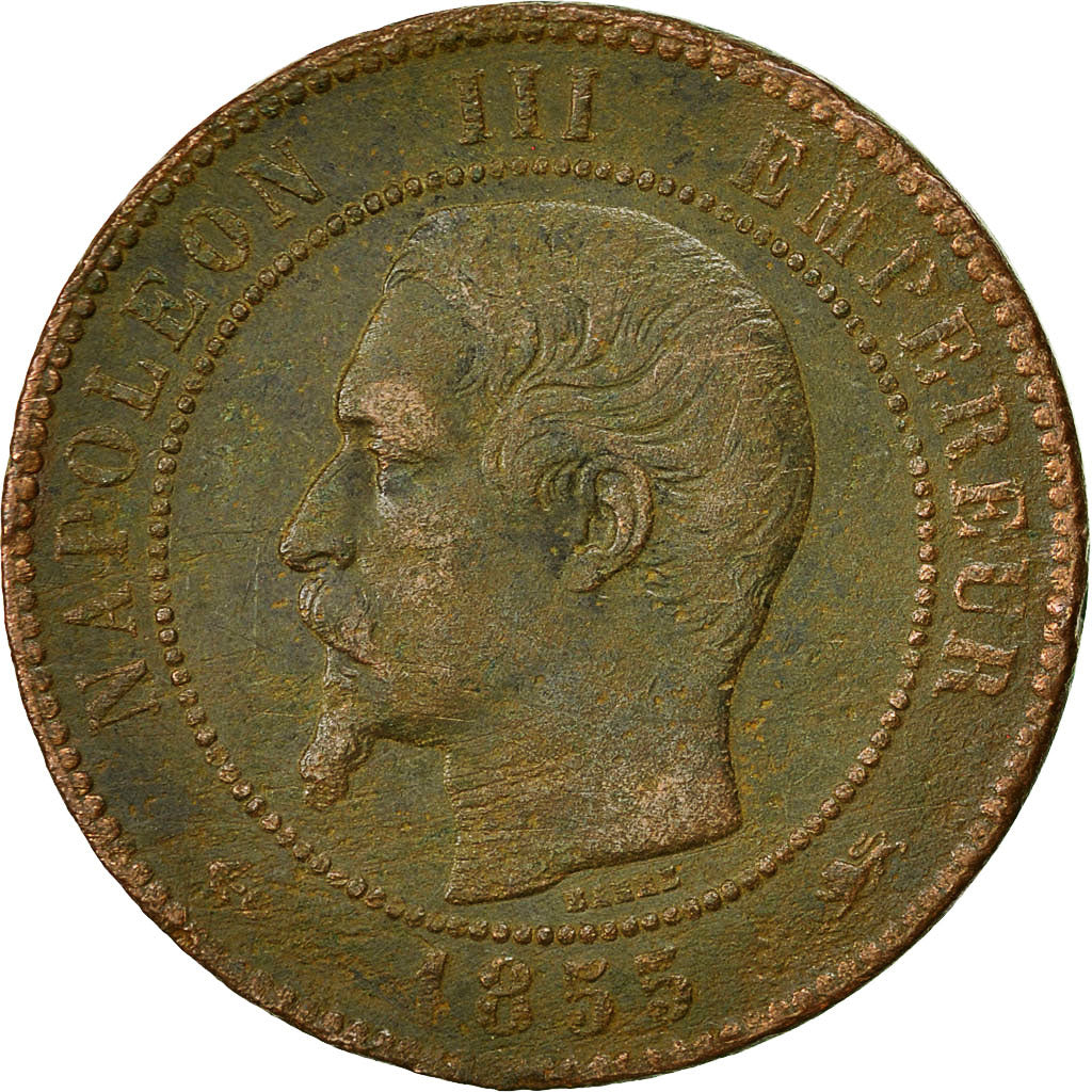 Münze, Frankreich, Napoleon III, Napoléon III, 10 Centimes, 1855, Lyons, S+