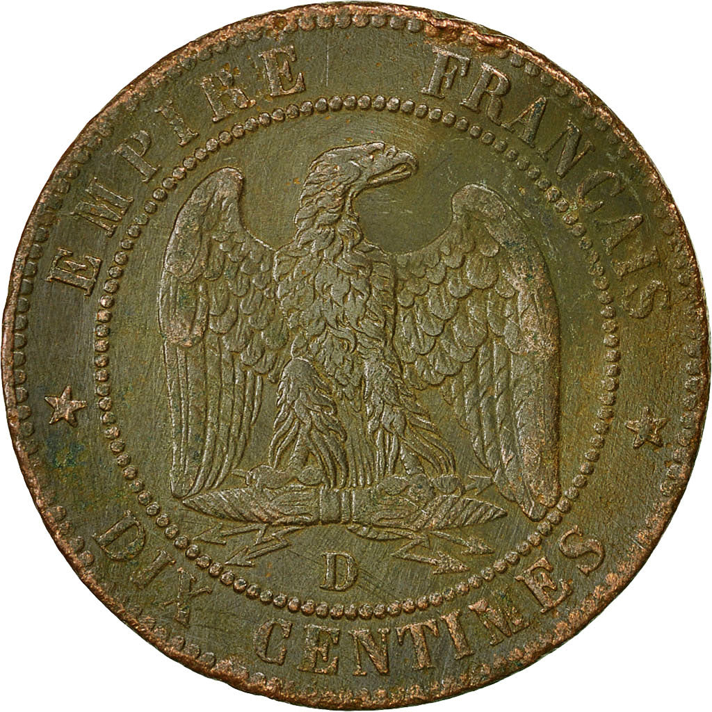 Münze, Frankreich, Napoleon III, Napoléon III, 10 Centimes, 1855, Lyons, S+