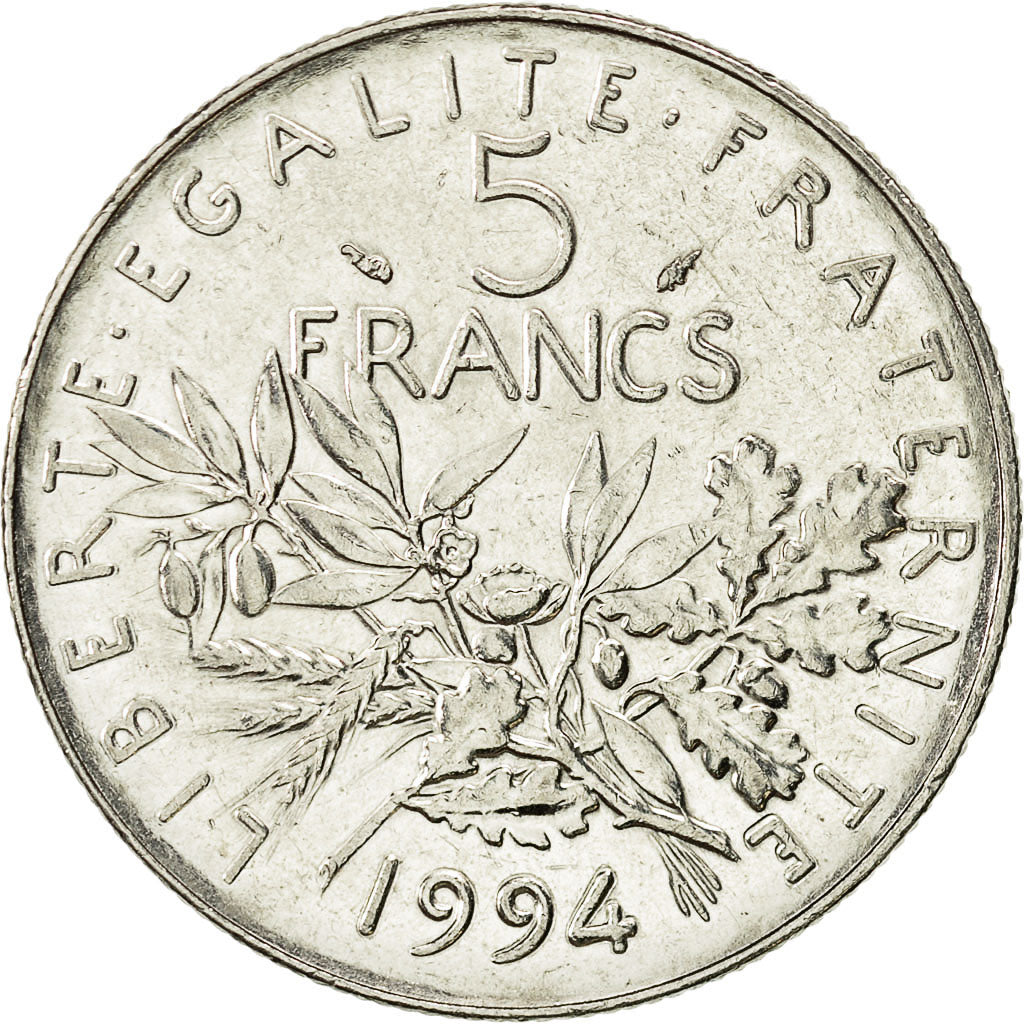 Monnaie, France, Semeuse, 5 Francs, 1994, Paris, SUP, Nickel Clad Copper-Nickel