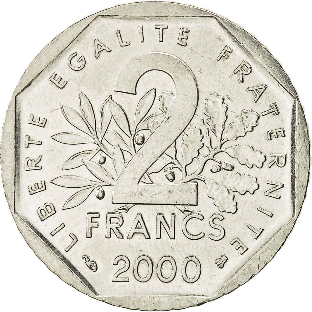 Münze, Frankreich, Semeuse, 2 Francs, 2000, Paris, SS+, Nickel, KM:942.2