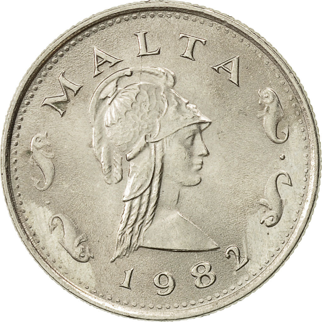 Moneta, Malta, 2 Cents, 1982, British Royal Mint, AU(50-53), Miedź-Nikiel, KM:9
