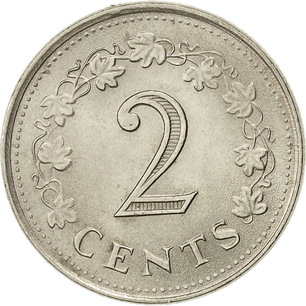 Moneta, Malta, 2 Cents, 1982, British Royal Mint, AU(50-53), Miedź-Nikiel, KM:9
