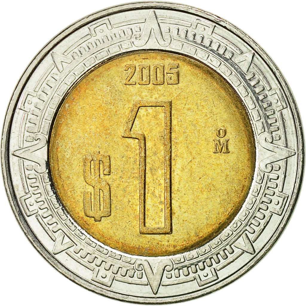 Coin, Mexico, Peso, 2005, Mexico City, AU(50-53), Bi-Metallic, KM:603