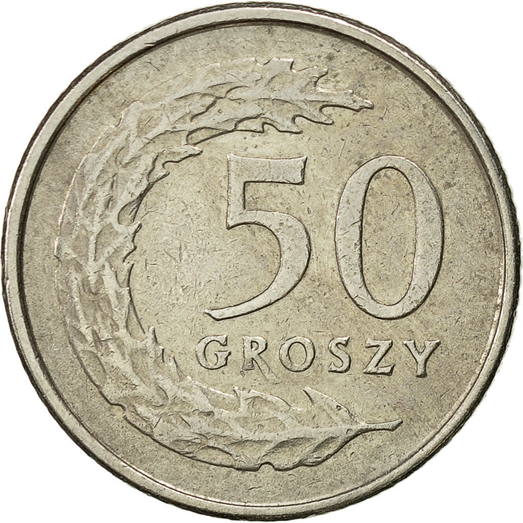 Coin, Poland, 50 Groszy, 1991, Warsaw, EF(40-45), Copper-nickel, KM:281
