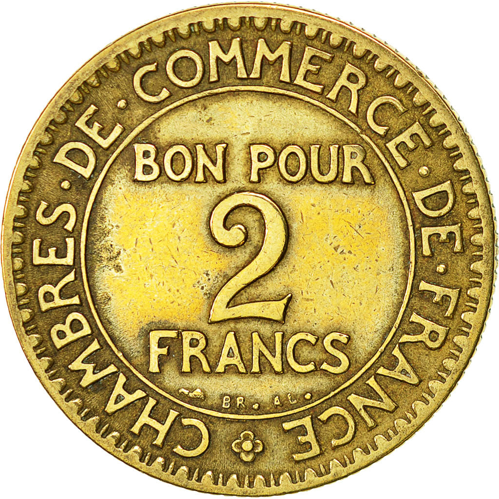 Münze, Frankreich, Chambre de commerce, 2 Francs, 1921, Paris, SS