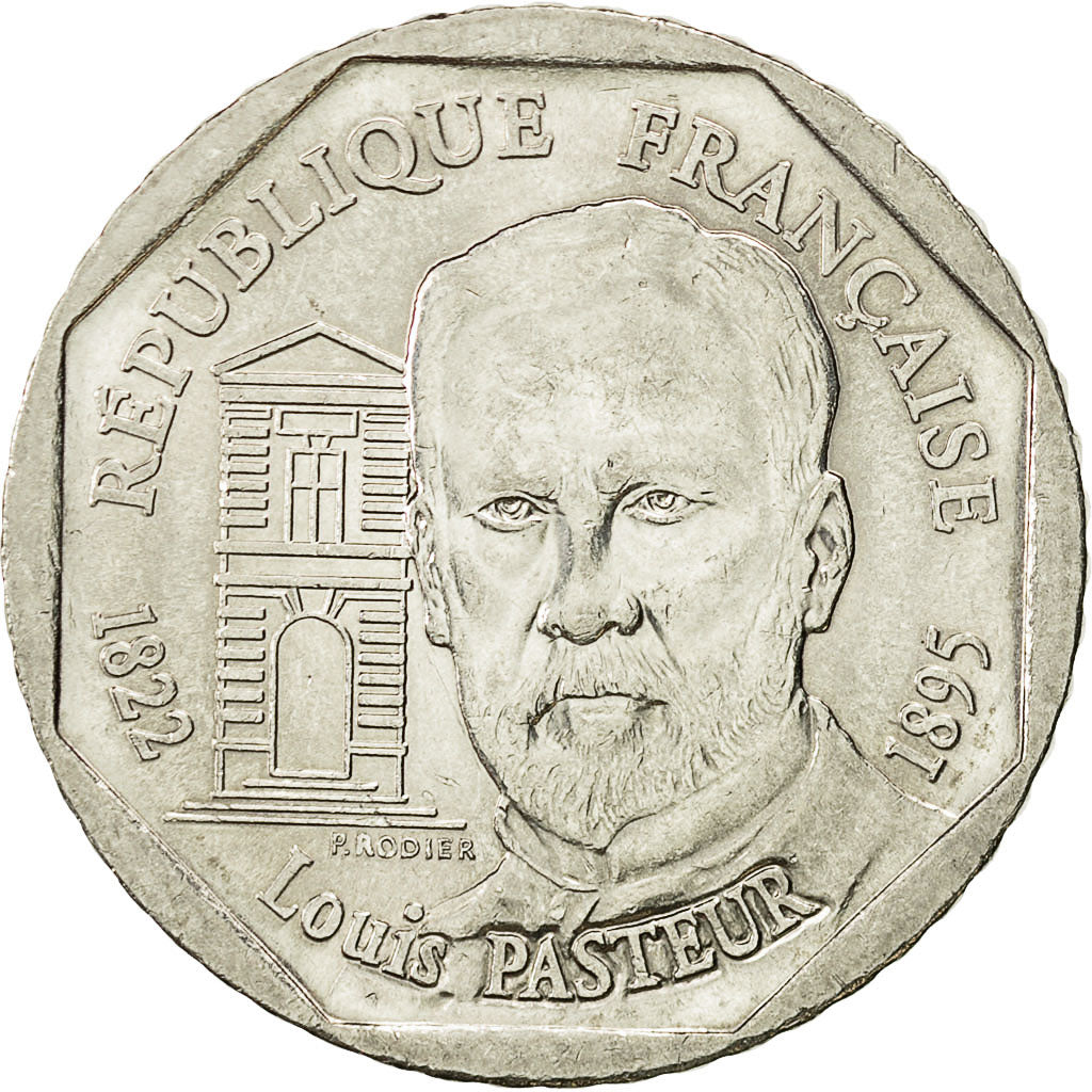 Münze, Frankreich, Pasteur, 2 Francs, 1995, Paris, SS+, Nickel, KM:1119