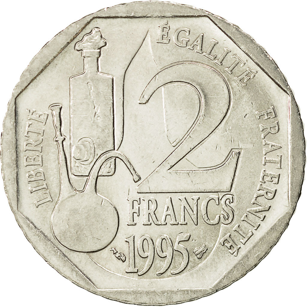 Münze, Frankreich, Pasteur, 2 Francs, 1995, Paris, SS+, Nickel, KM:1119