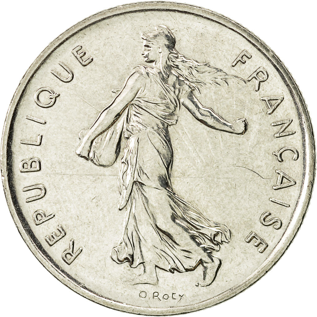 Coin, France, Semeuse, 5 Francs, 1993, Paris, AU(55-58), Nickel Clad