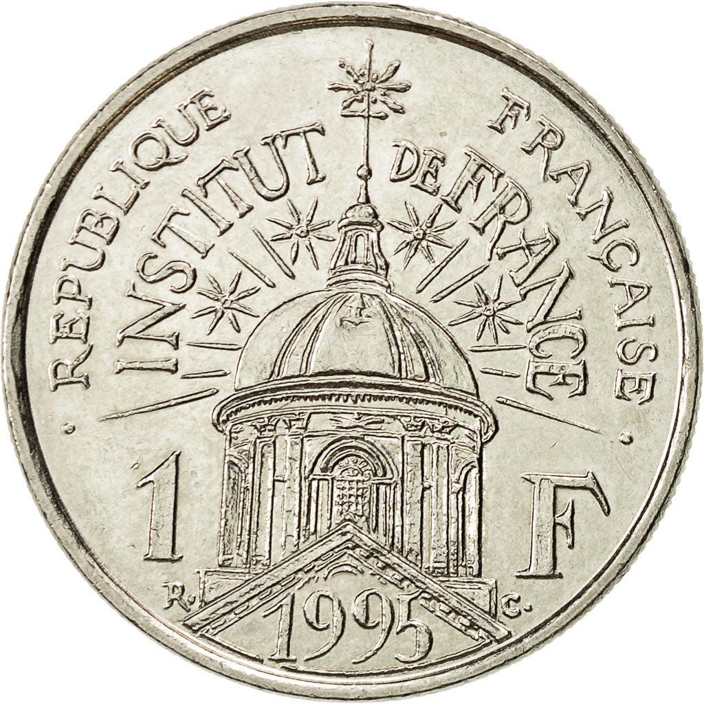 Coin, France, Institut, Franc, 1995, Paris, AU(50-53), Nickel, KM:1133