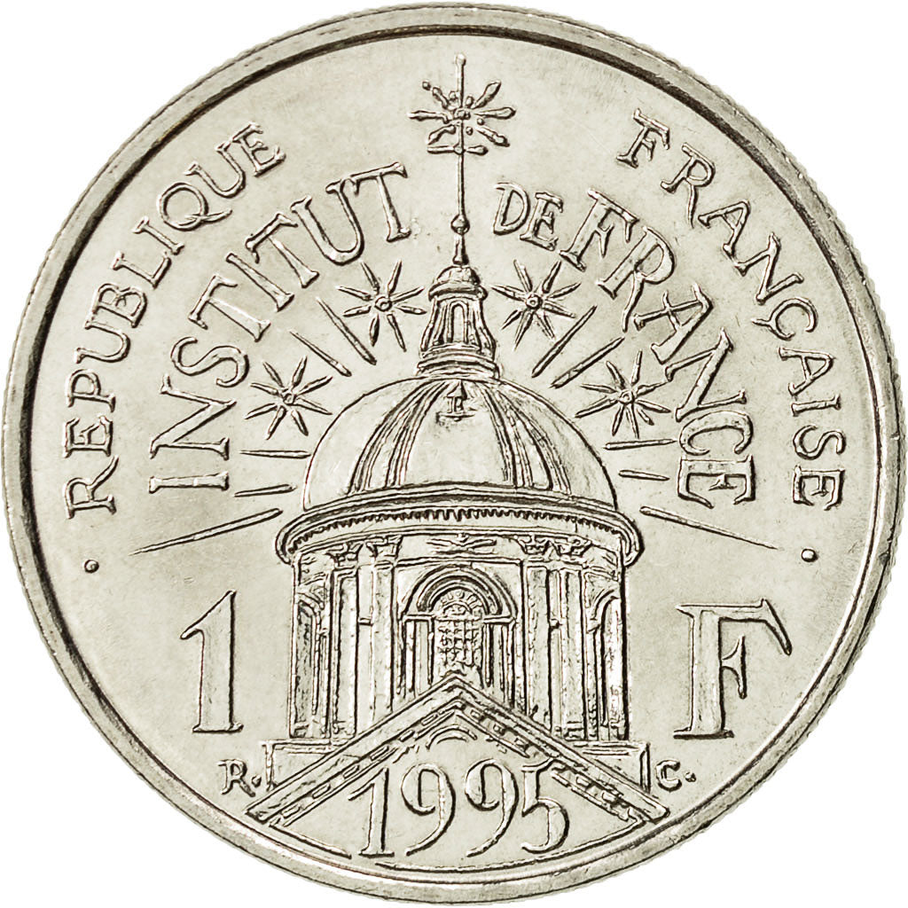 Coin, France, Institut, Franc, 1995, Paris, AU(55-58), Nickel, KM:1133