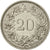 Coin, Switzerland, 20 Rappen, 1932, Bern, AU(50-53), Nickel, KM:29