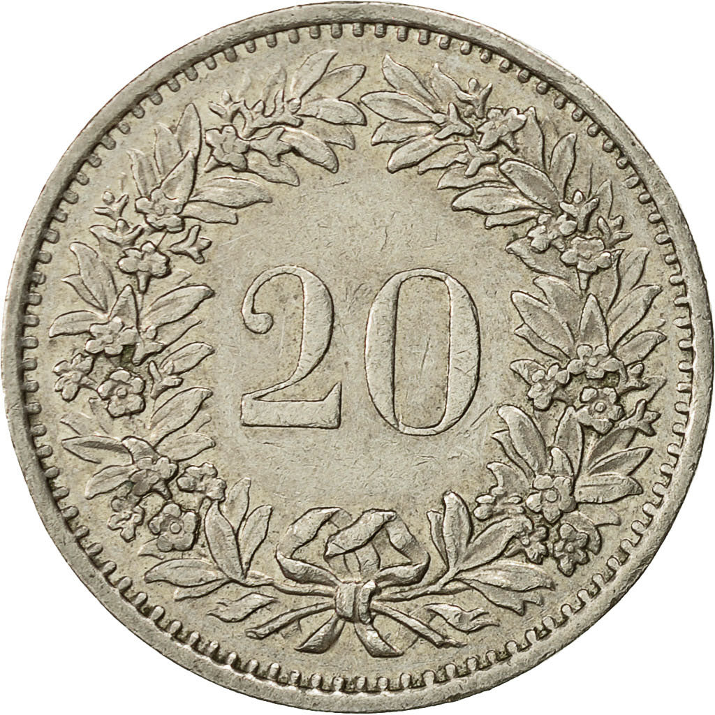 Coin, Switzerland, 20 Rappen, 1981, Bern, EF(40-45), Copper-nickel, KM:29a