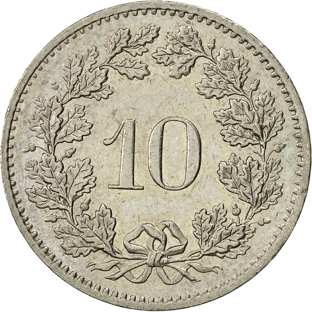 Coin, Switzerland, 10 Rappen, 1982, Bern, AU(50-53), Copper-nickel, KM:27
