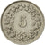 Coin, Switzerland, 5 Rappen, 1958, Bern, EF(40-45), Copper-nickel, KM:26