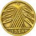 GERMANY, WEIMAR REPUBLIC, 5 Rentenpfennig, 1924, Karlsruhe, AU(50-53)