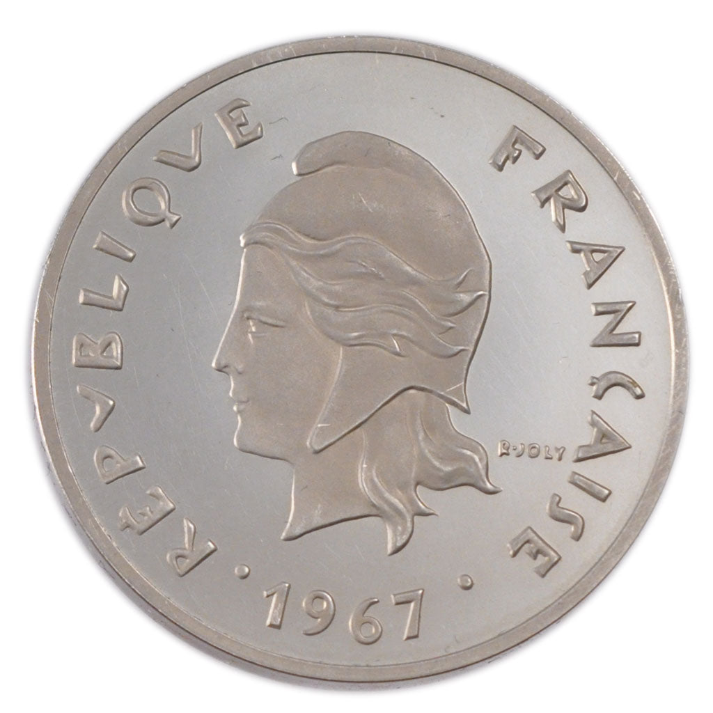New Caledonia, 50 Francs, 1967, MS(60-62), Silver, 35.00