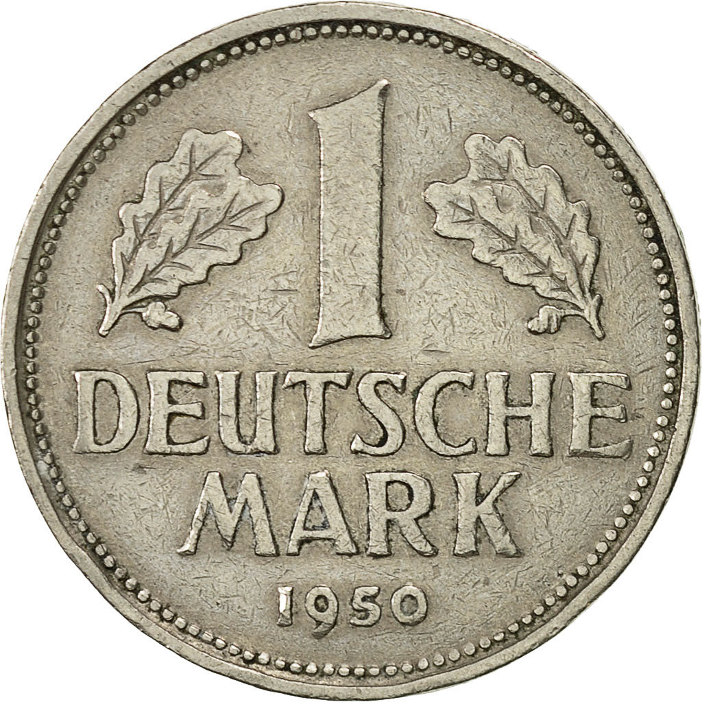 Moneta, GERMANIA - REPUBBLICA FEDERALE, Mark, 1950, Munich, BB, Rame-nichel