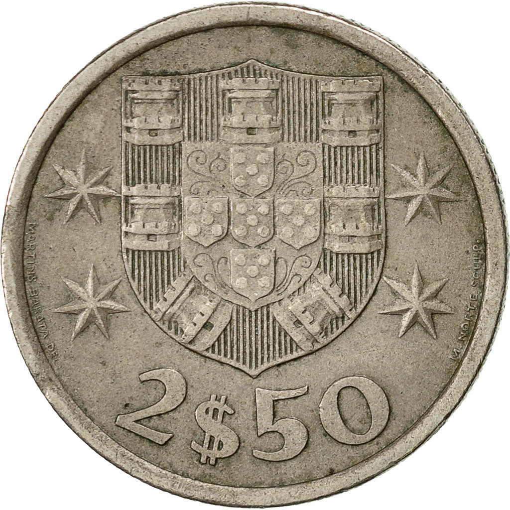 Münze, Portugal, 2-1/2 Escudos, 1980, SS, Copper-nickel, KM:590