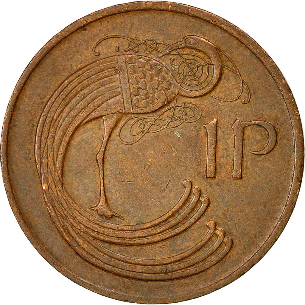 Moneda, REPÚBLICA DE IRLANDA, Penny, 1982, BC+, Bronce, KM:20